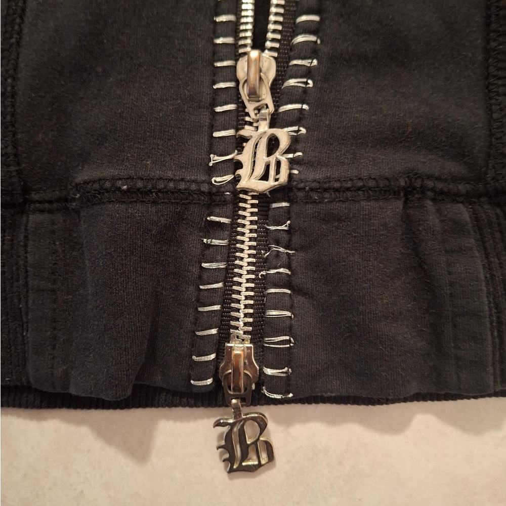 BCBG Black Embellished Bomber Jacket - Picture 6 of 8